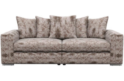 Florentine Extra Large Shimmer Fabric Sofa - Taupe